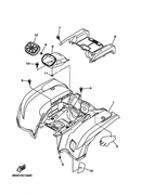 Yamaha Grizzly Rear Fender Assembly