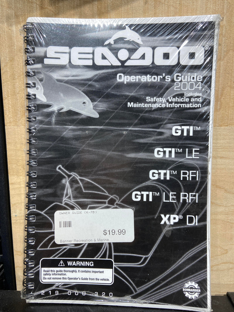 Sea-Doo Operators Guide (2004) - Powersports Gear Dealer & Accessories | Banner Rec Online Shop