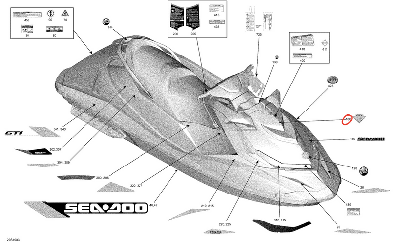 Sea-Doo Deflector Decal - Powersports Gear Dealer & Accessories | Banner Rec Online Shop