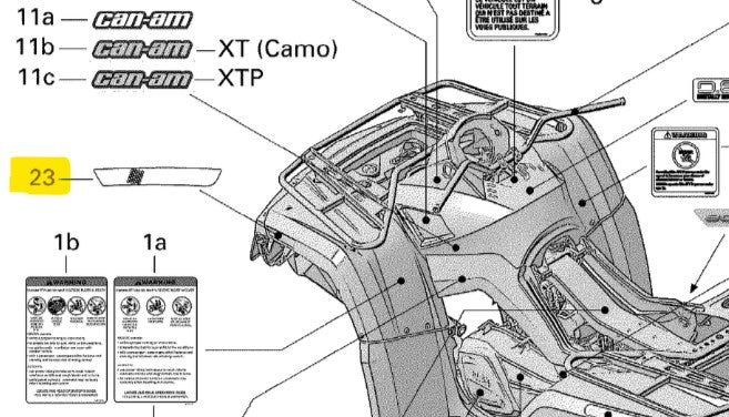 CAN-AM LH REFLECTOR (LONG)