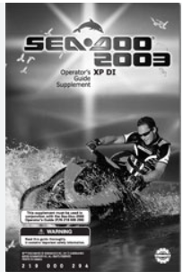 Sea-Doo XP DI Operator's Guide (2003) - Powersports Gear Dealer & Accessories | Banner Rec Online Shop