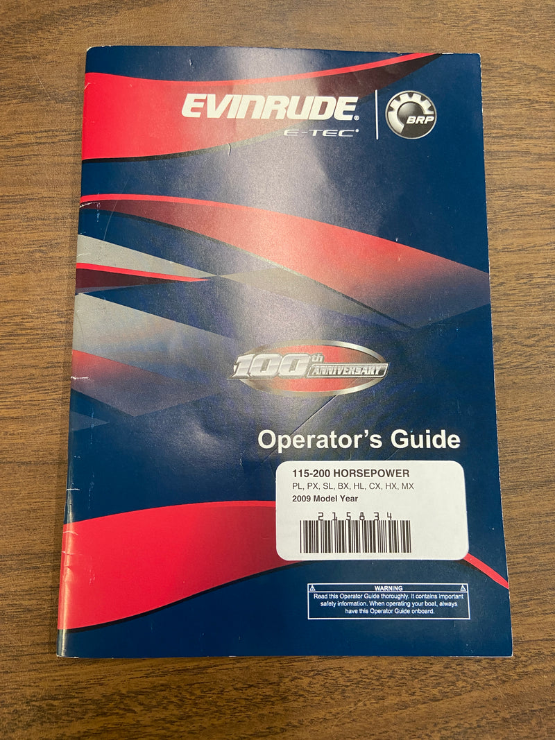 Evinrude Operator's Guide (115-200HP, 2009) - Powersports Gear Dealer & Accessories | Banner Rec Online Shop