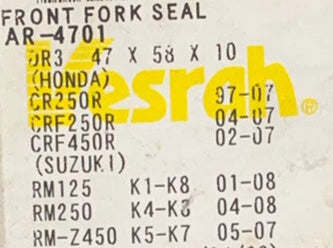 Vesrah Fork Seal Kit AR-4701