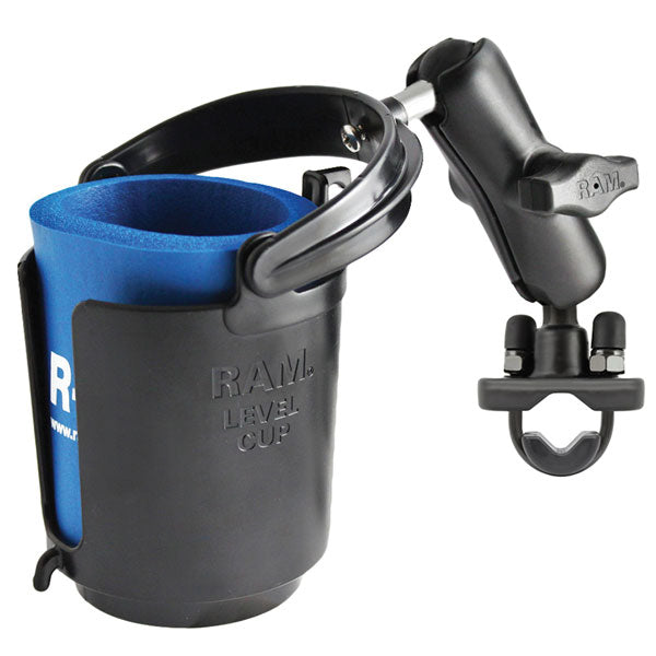 Gamma Powersports Ram Cup Holder With Handle Bar Mount - Banner Rec