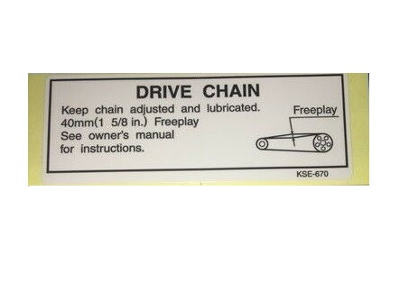 Honda Drive Chain Label - Banner Rec
