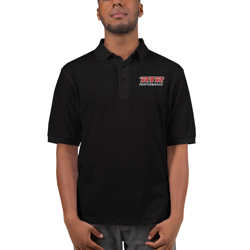 RTR Men's Premium Polyester Blend Polo - Black - Banner Rec