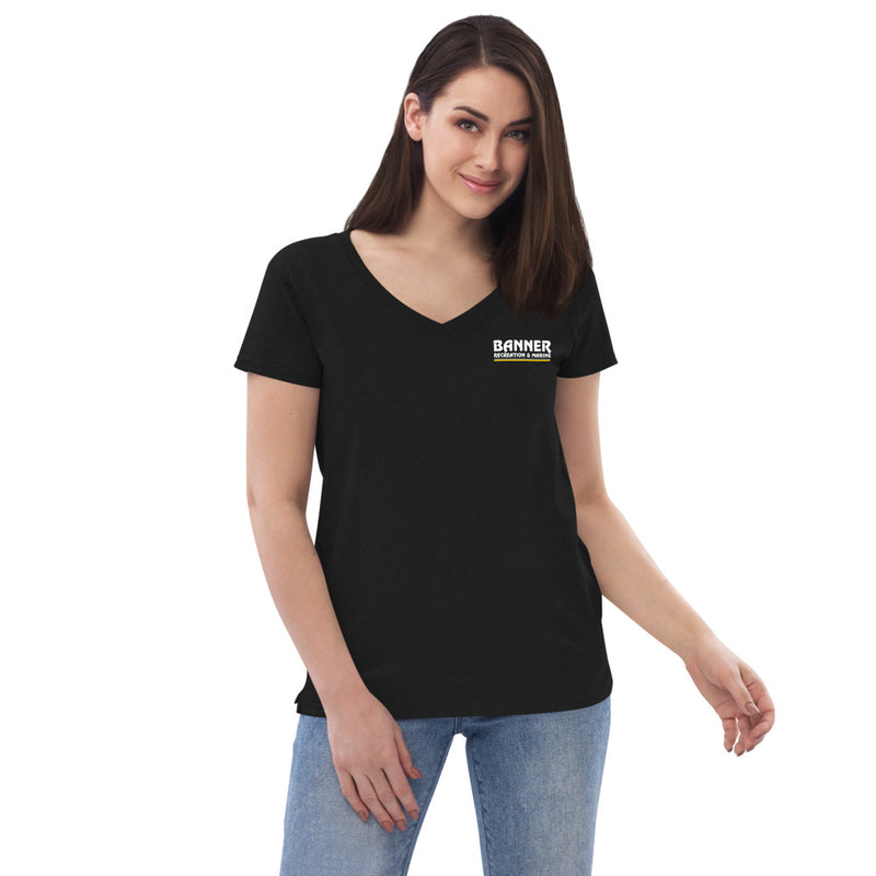 Banner Women’s recycled v-neck t-shirt - Black - Powersports Gear Dealer & Accessories | Banner Rec Online Shop