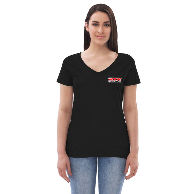 RTR Women’s recycled v-neck t-shirt - Black - Banner Rec