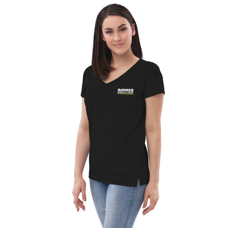 Banner Women’s recycled v-neck t-shirt - Black - Powersports Gear Dealer & Accessories | Banner Rec Online Shop