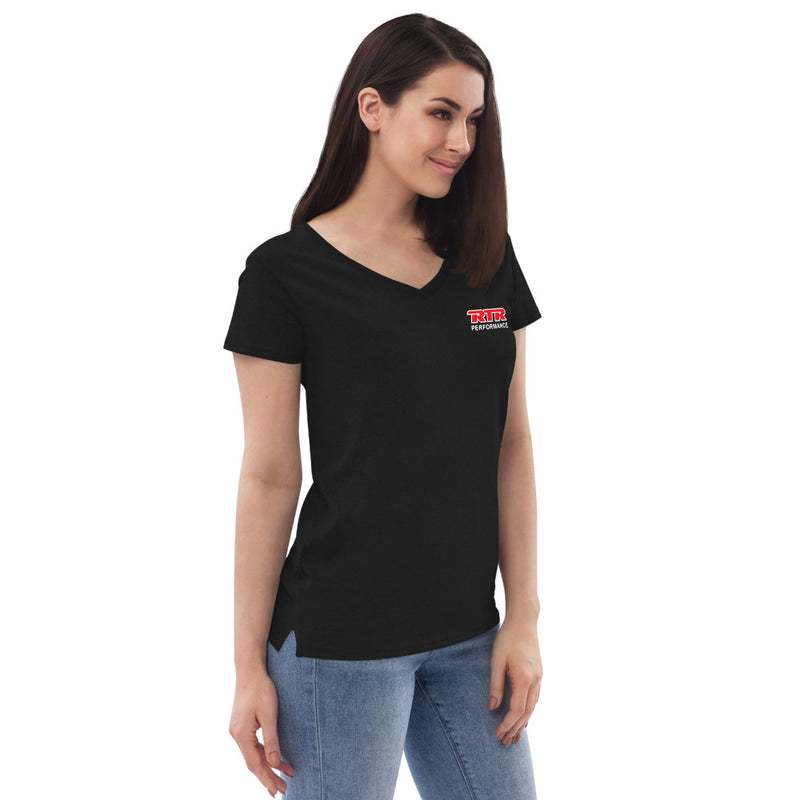 RTR Women’s recycled v-neck t-shirt - Black - Banner Rec